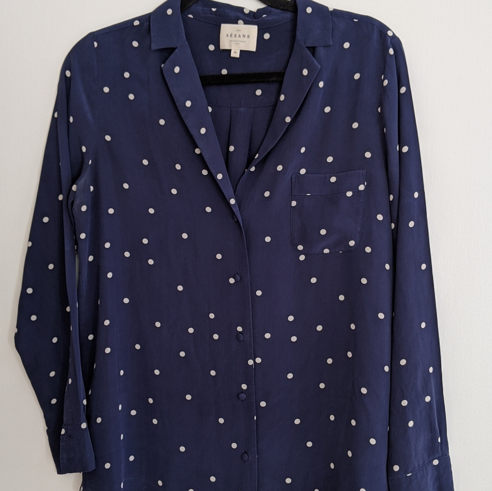 Sezane Silk Top Size 40